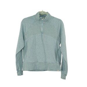 LL Bean Cozy Pullover Quarter Zip Sweatshirt Blue Size Small